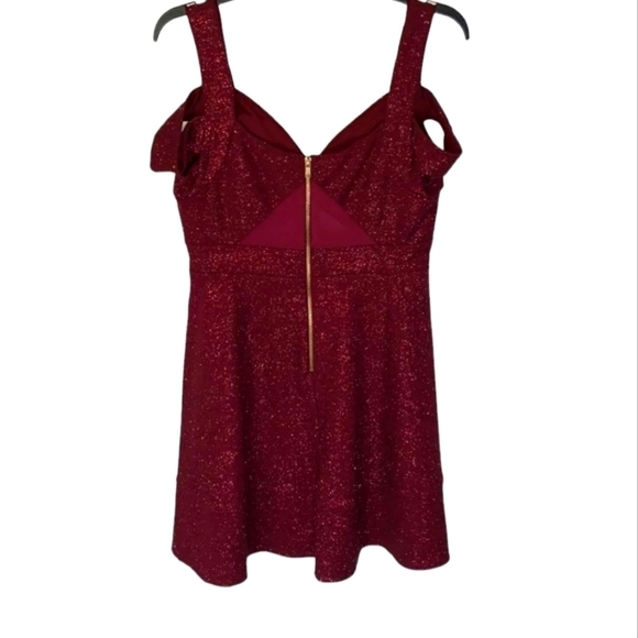 Honey and Rosie small dark red sparkle party dress - Picture 9 of 16